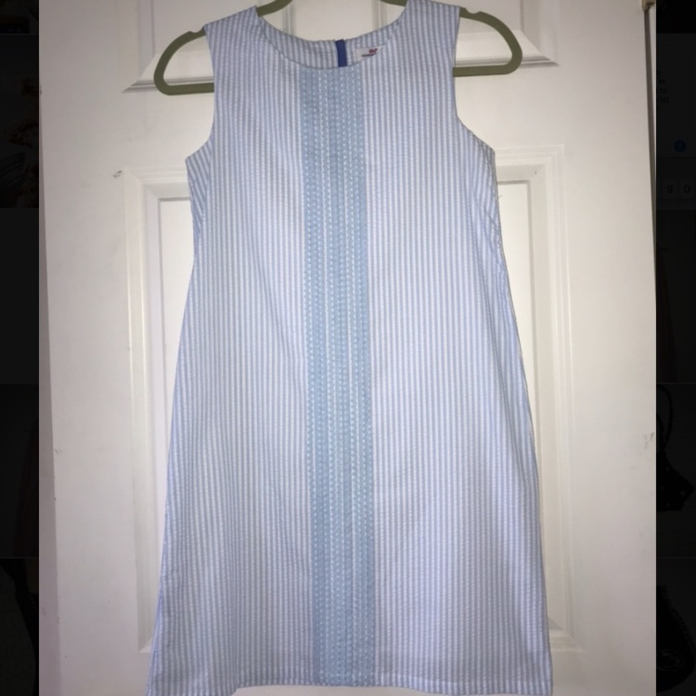 Vineyard Vines Light Blue/White Seersucker Dress